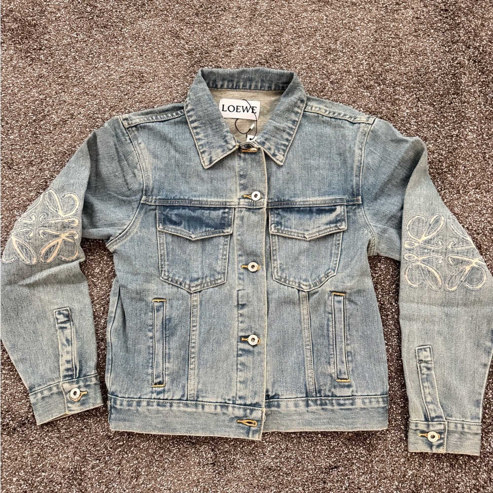 Loewe Blue Jean Jacket Distressed Vintage Style